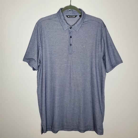 Travis Mathew blue lightweight polo shirt Size Large Great condition - Picture 1 of 11